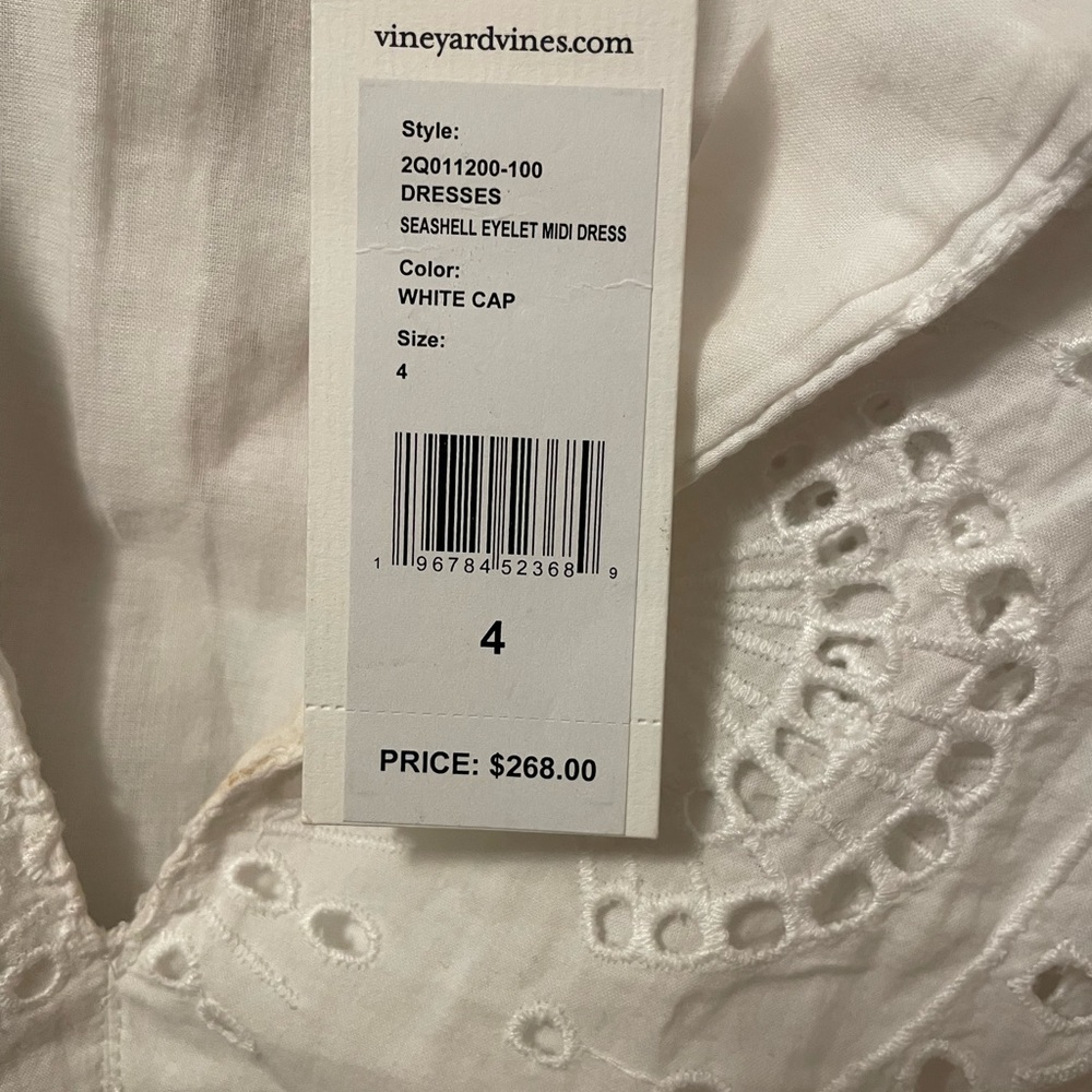 Vineyard Vines White Textured Dress NWT